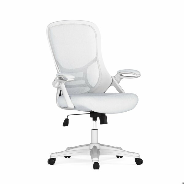 Flash Furniture Office Chair, Mesh, White HL-0016-1-WH-WH-GG